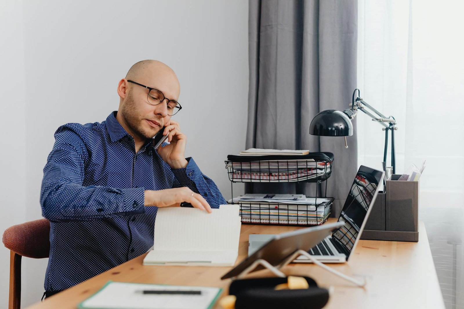 Self-employed person working in home office representing self-employed Texas mortgage income documentation