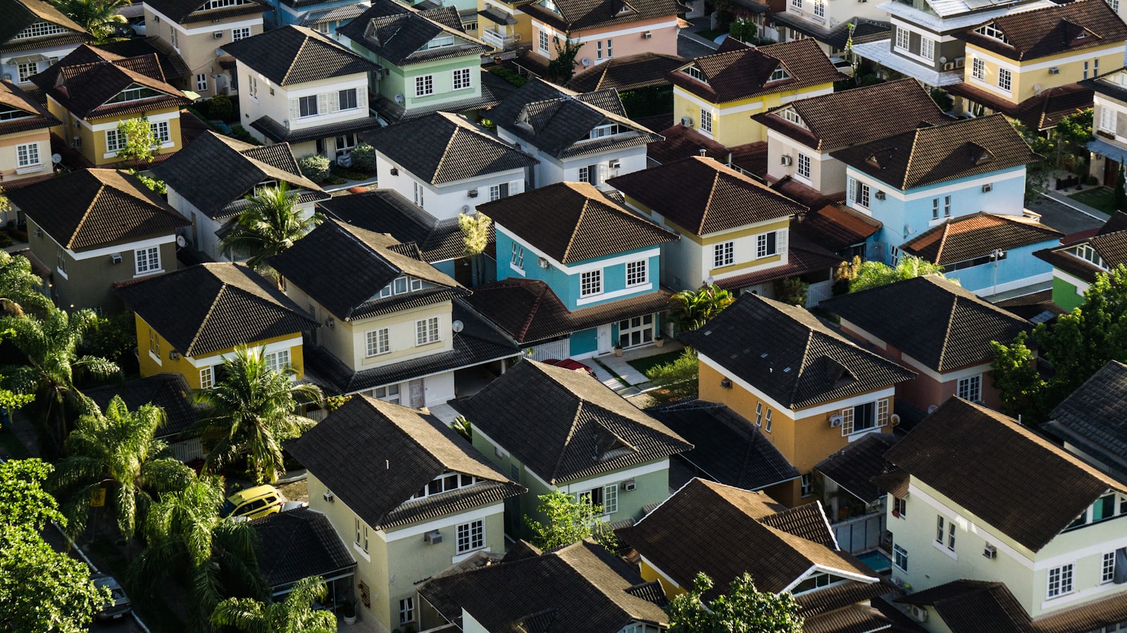 Aerial view of Texas rental neighborhood representing DSCR investment property loans