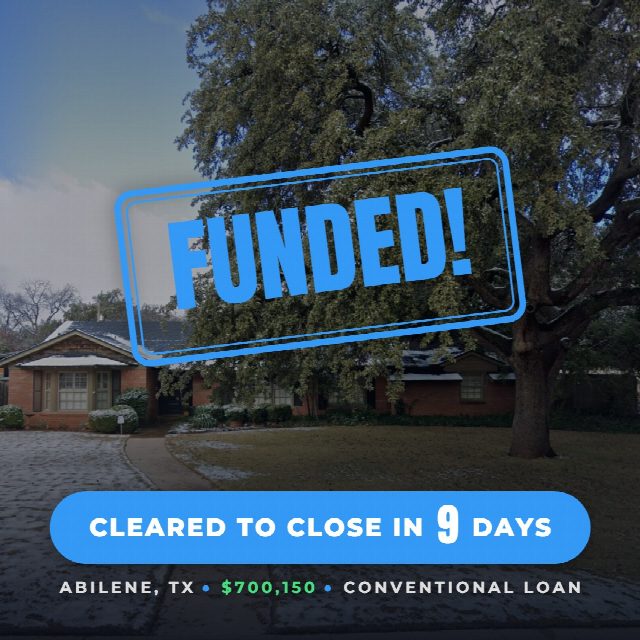 FUNDED! 🎉 Huge congrats to my clients on their new home in Abilene, TX! Conventional lo...